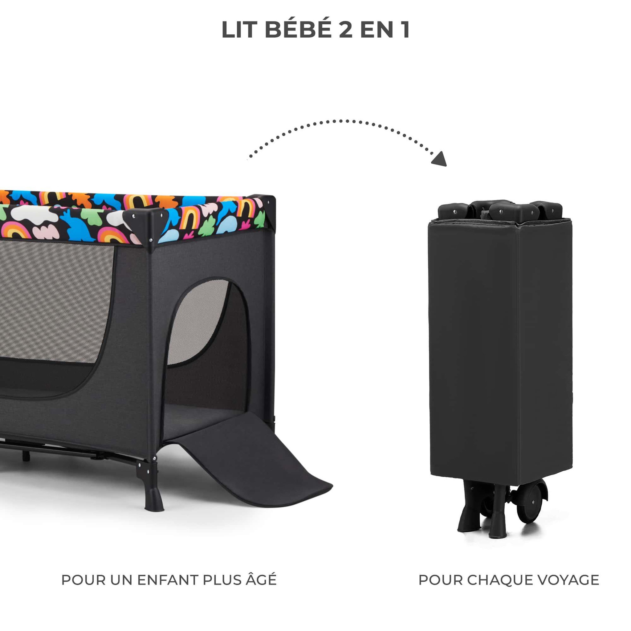 Voir la diapositive 3 : KINDERKRAFT Lit voyage parc bebe pliable avec accessoires pra