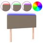 Voir la diapositive 2 : VIDAXL Tete de lit a LED Taupe 80x5x78/88 cm Tissu