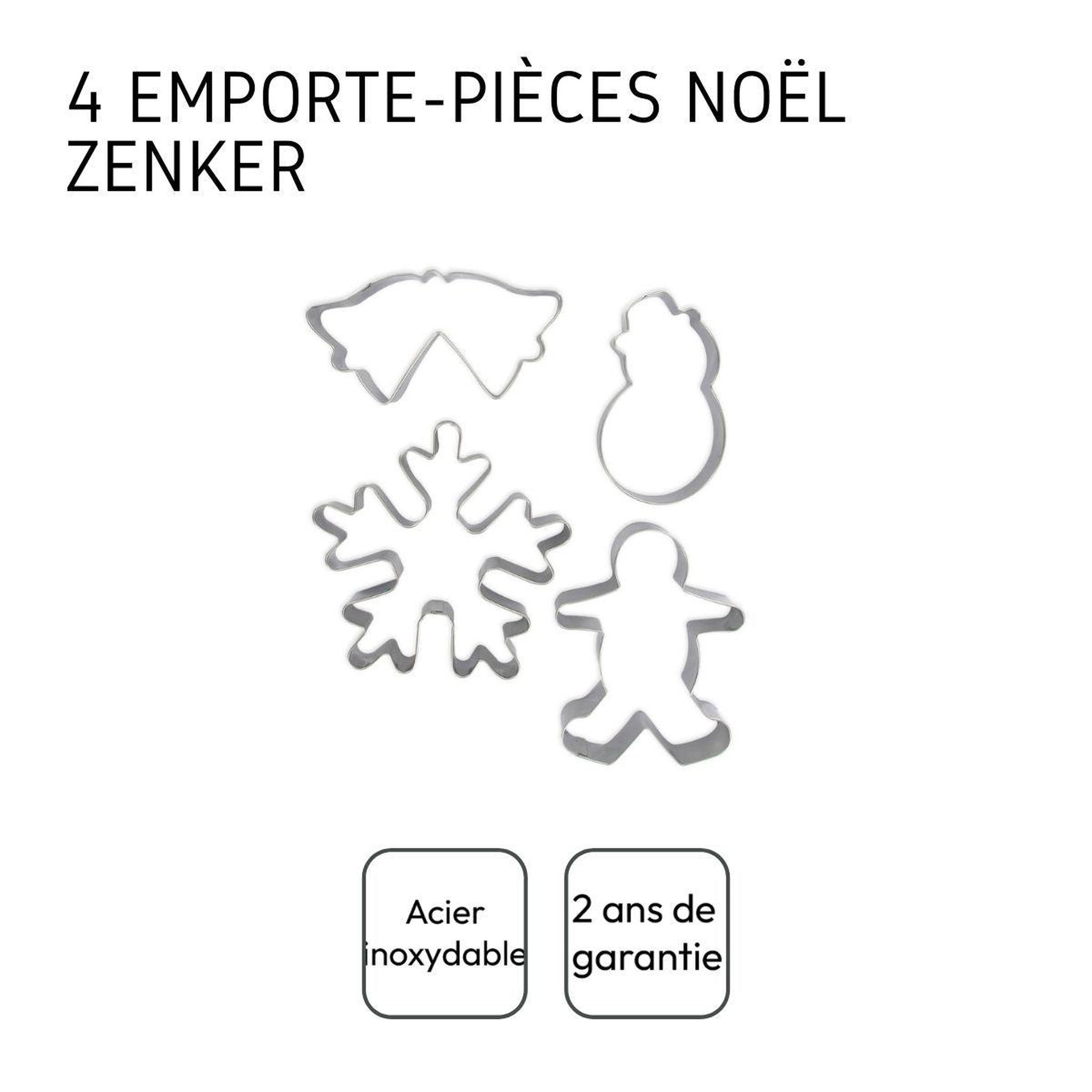 Voir la diapositive 4 : ZENKER Lot de 4 emporte-pièces de noël zenker emporte-pièces