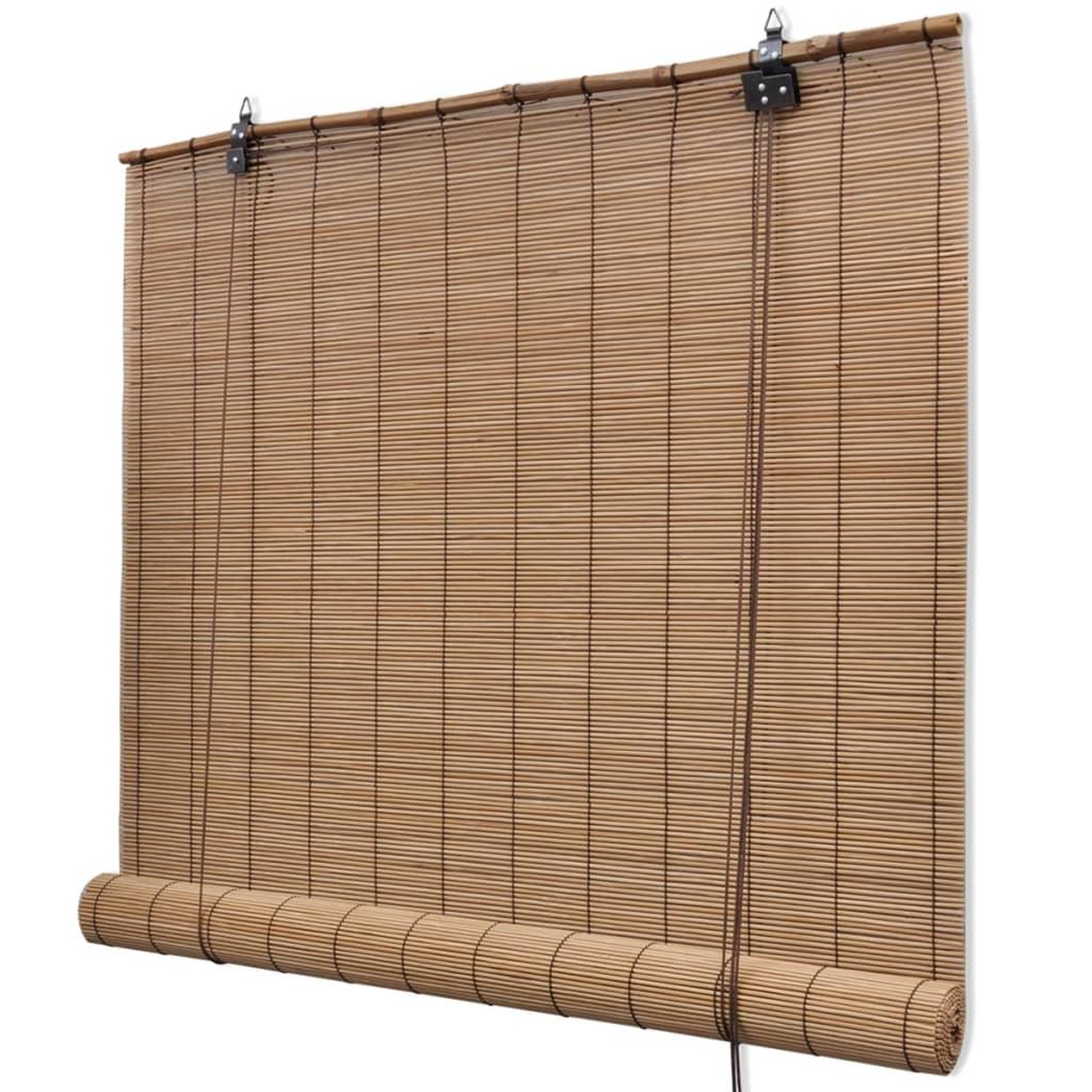 Voir la diapositive 3 : VIDAXL Stores roulants en bambou 2 pcs marron 120x220 cm