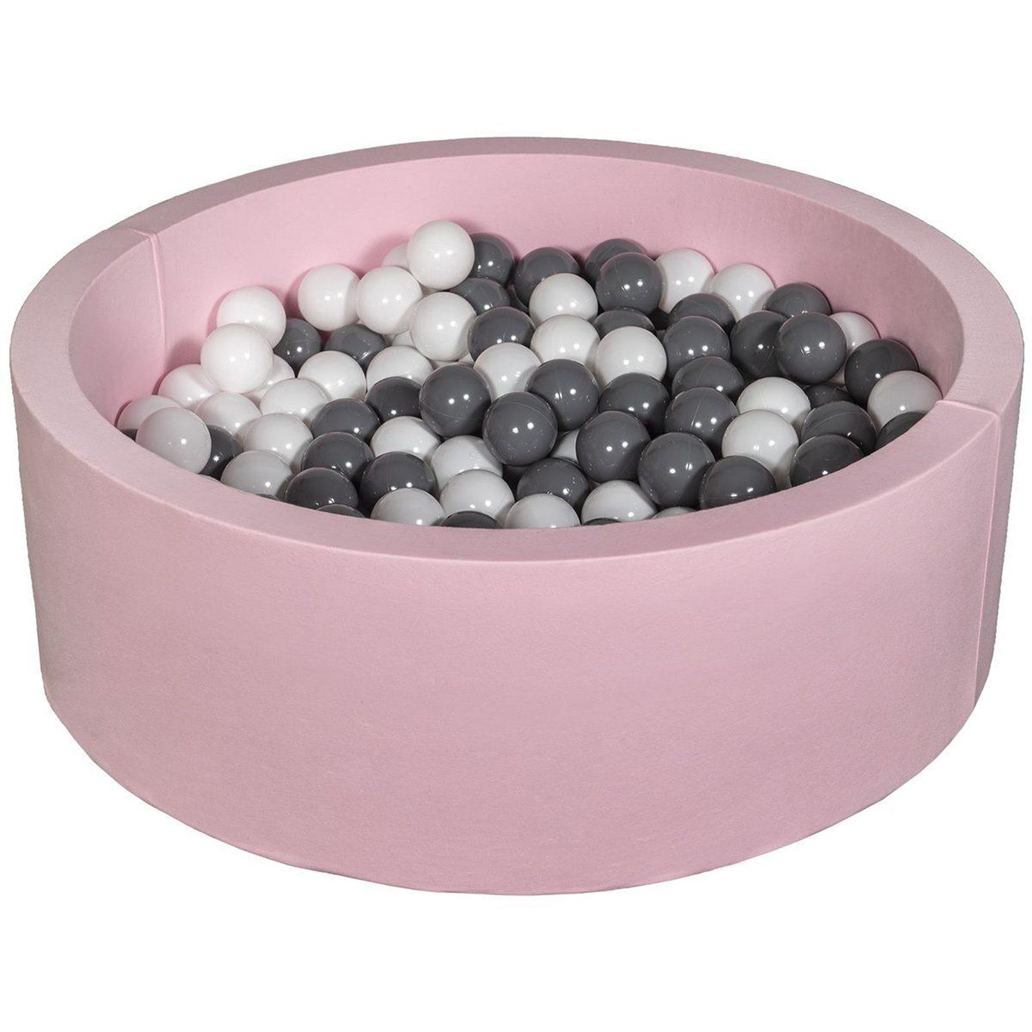 VELINDA Piscine à balles aire de jeu + 200 balles rose blanc,gris