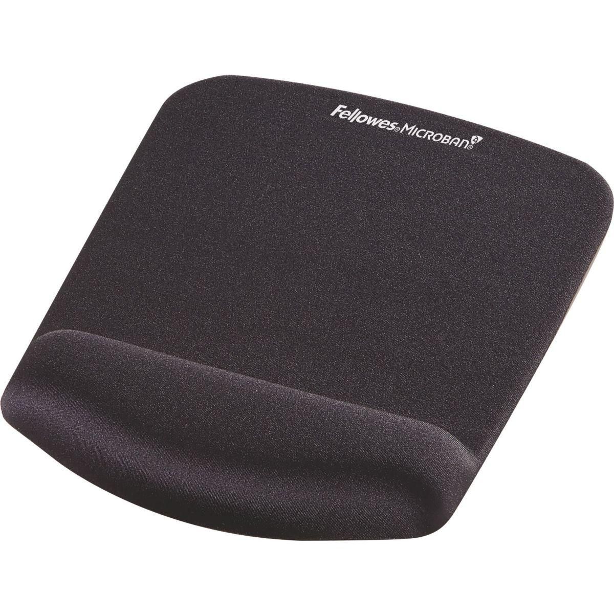 Fellowes Repose-poignet PlushTouch Noir antibactérien
