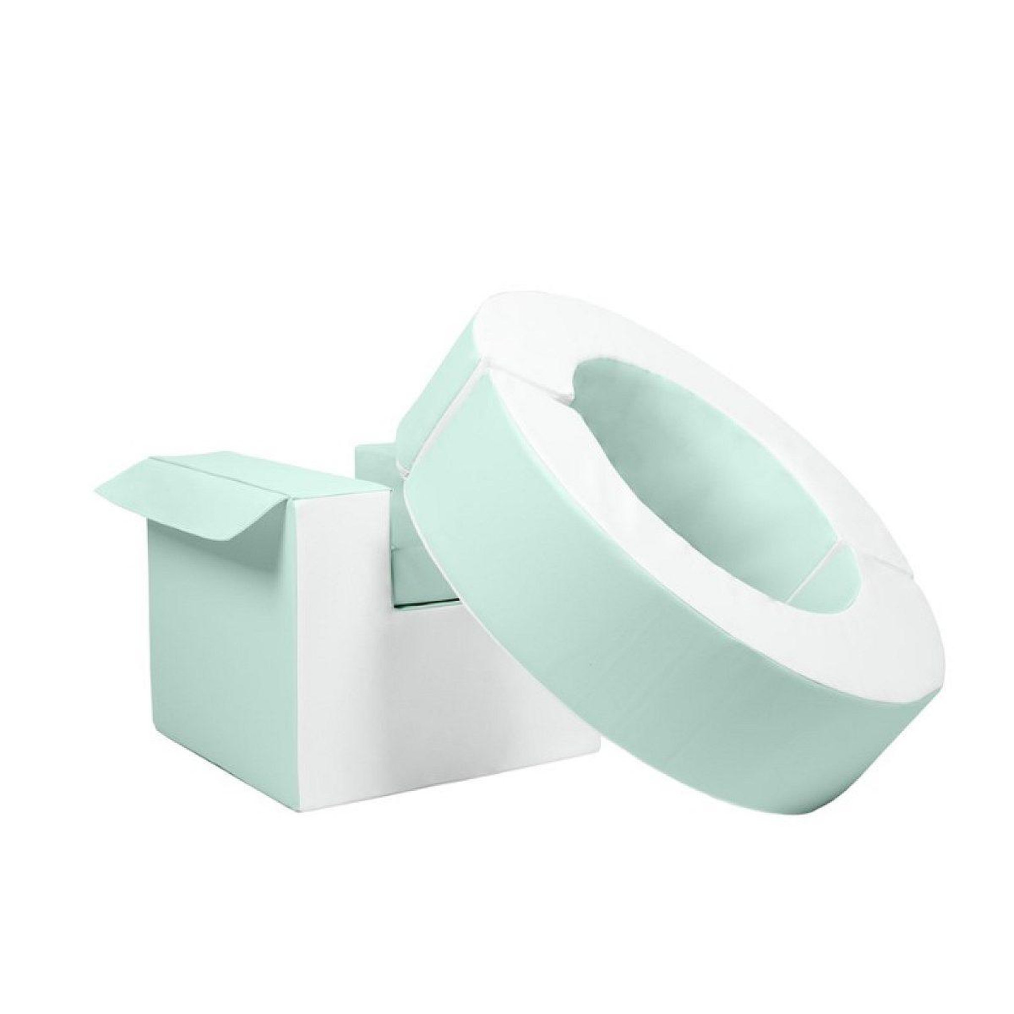 Voir la diapositive 3 : VELINDA Ensemble de cerceaux 3 blocs blanc menthe