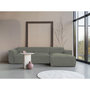 Voir la diapositive 3 : BEST MOBILIER Felix - canapé modulable d'angle droit 4 places en tissu texturé