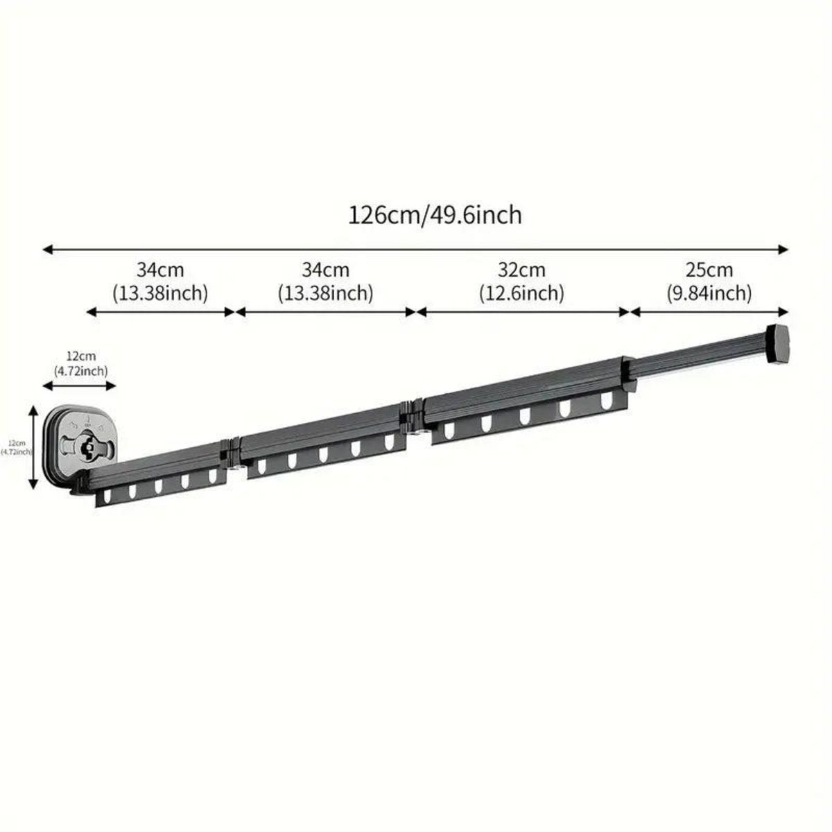 Kitchen move Séchoir à linge mural 125cm - bat-xpgk-q3