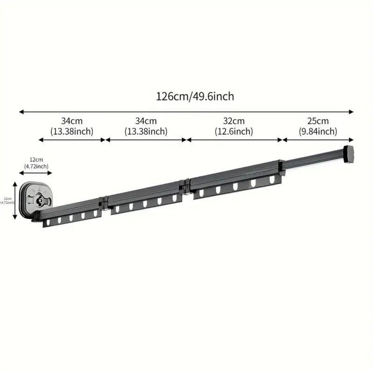 Kitchen move Séchoir à linge mural 125cm - bat-xpgk-q3