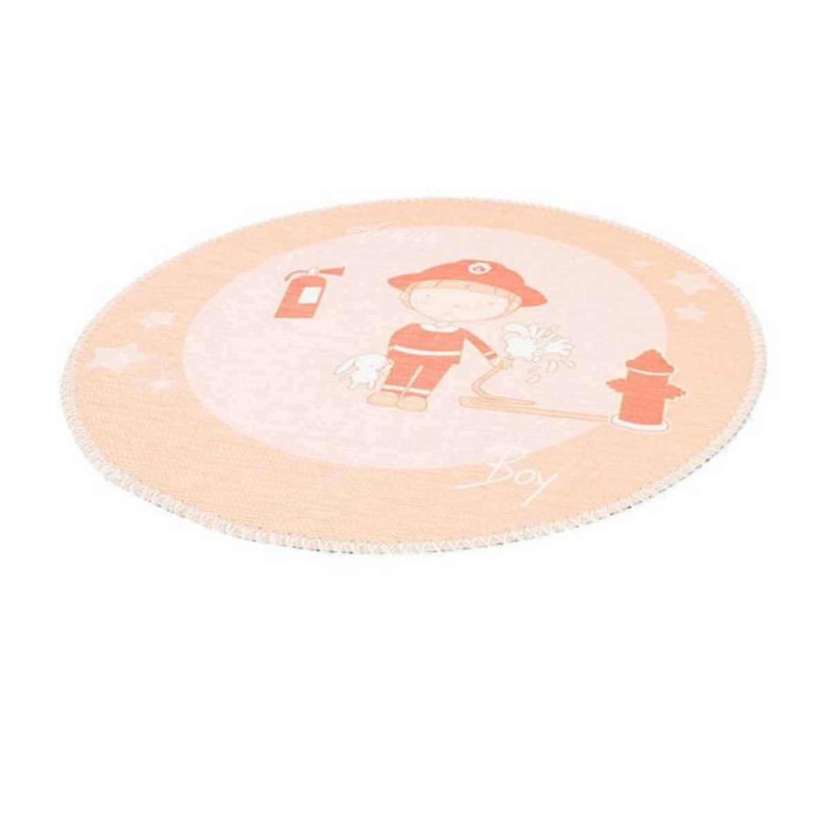 Paris Prix Tapis Rond Enfant Imprimé  Bambini  160cm Orange