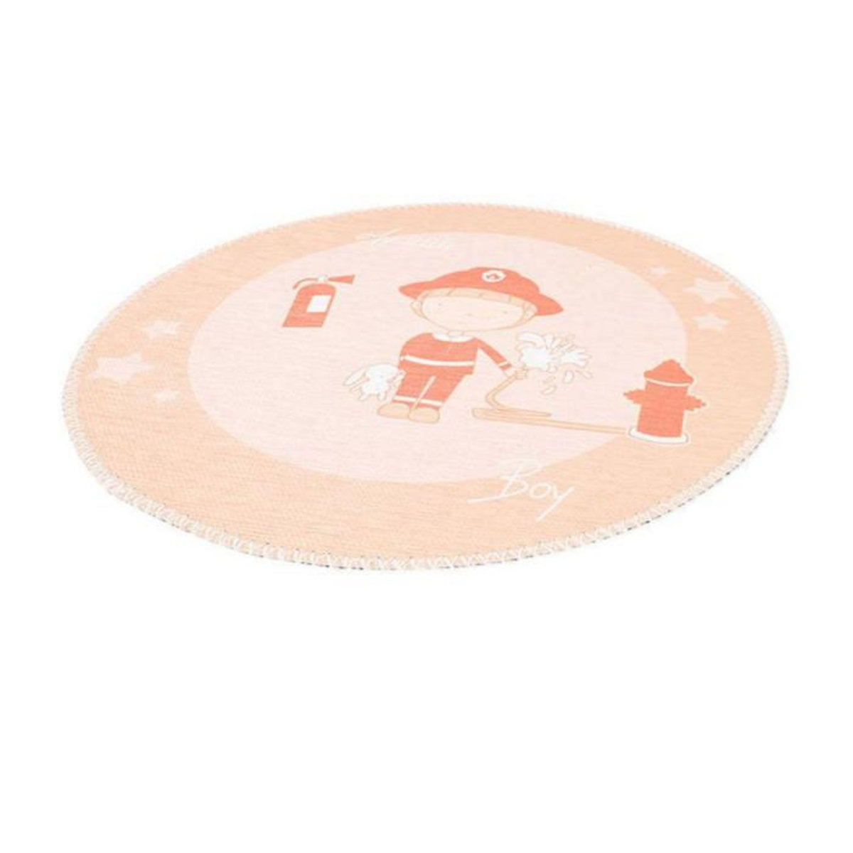 Paris Prix Tapis Rond Enfant Imprimé  Bambini  160cm Orange