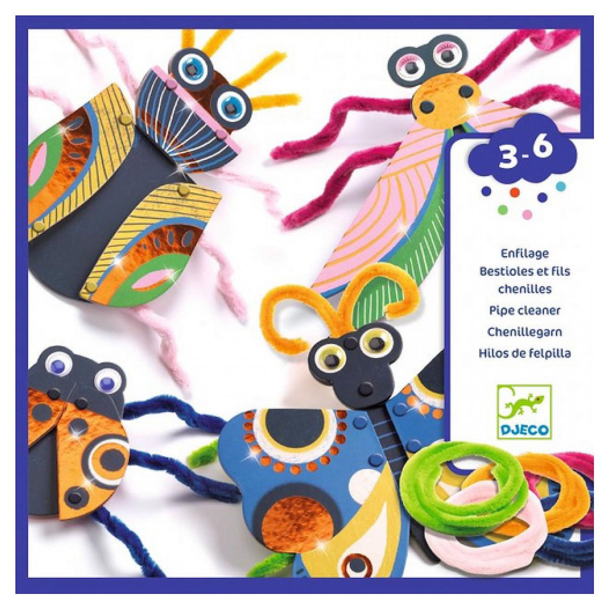 Djeco Enfilage Bebetes et fils chenilles