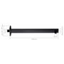 Voir la diapositive 6 : VIDAXL Bras de support de douche Carre Inox 201 Noir 40 cm