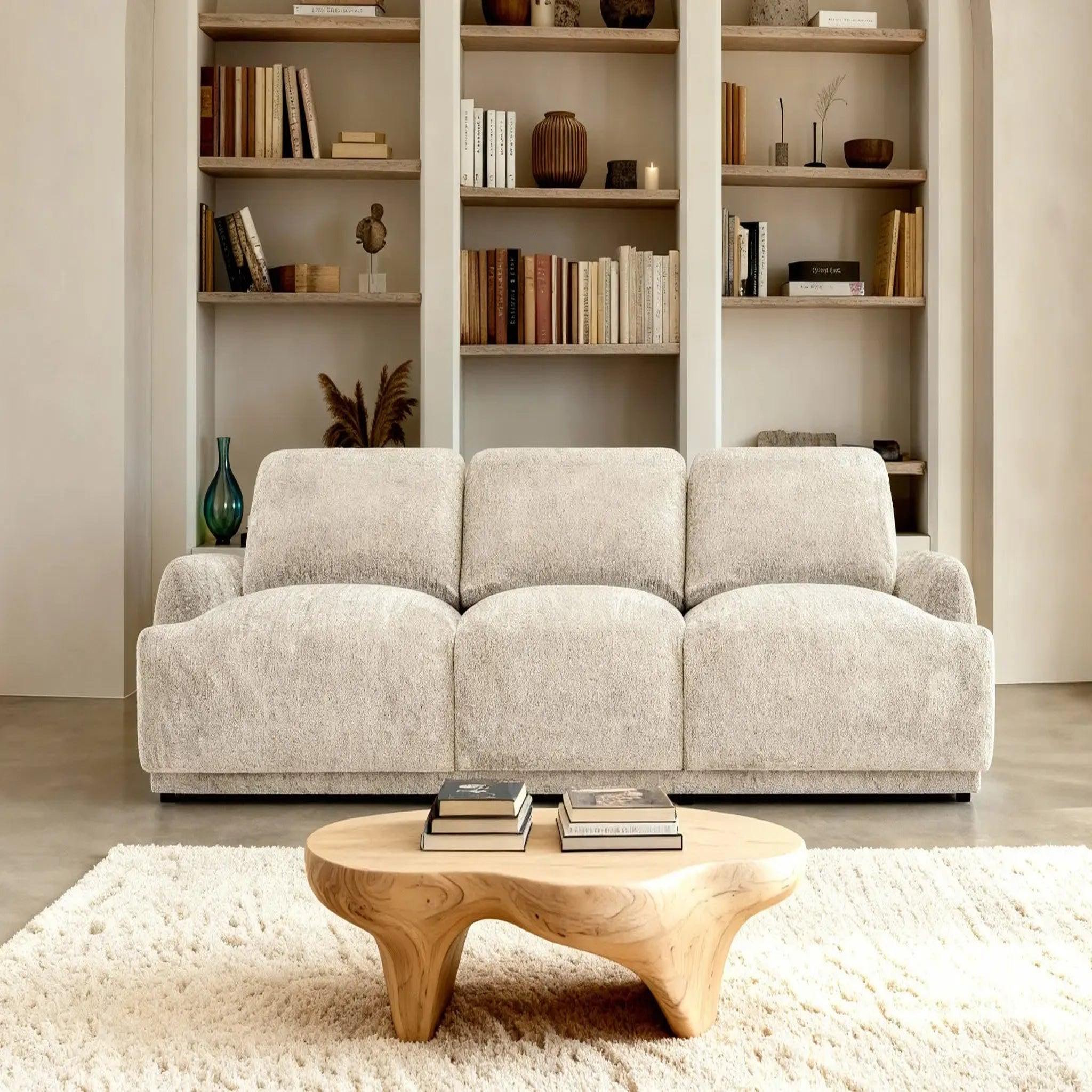 Voir la diapositive 3 : CASANOVA PARIS Rosalie - canapé droit tissu chenille 3 places