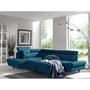 Voir la diapositive 3 : BEST MOBILIER Lisbona - canapé d'angle gauche convertible - 5 places - avec têtières