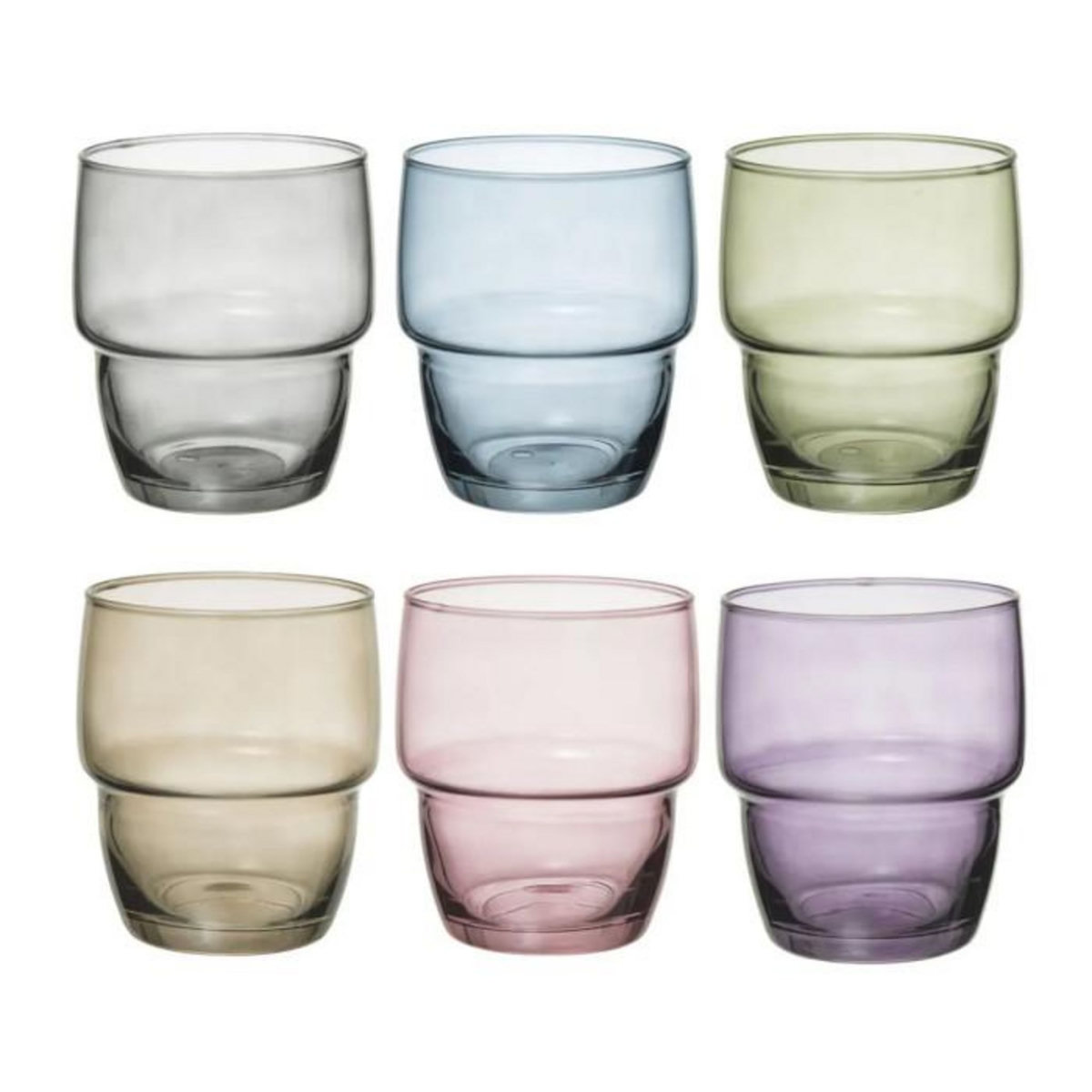 SECRET DE GOURMET Lot de 6 Verres à Eau  Rodrig'eau  28cl Multicolore