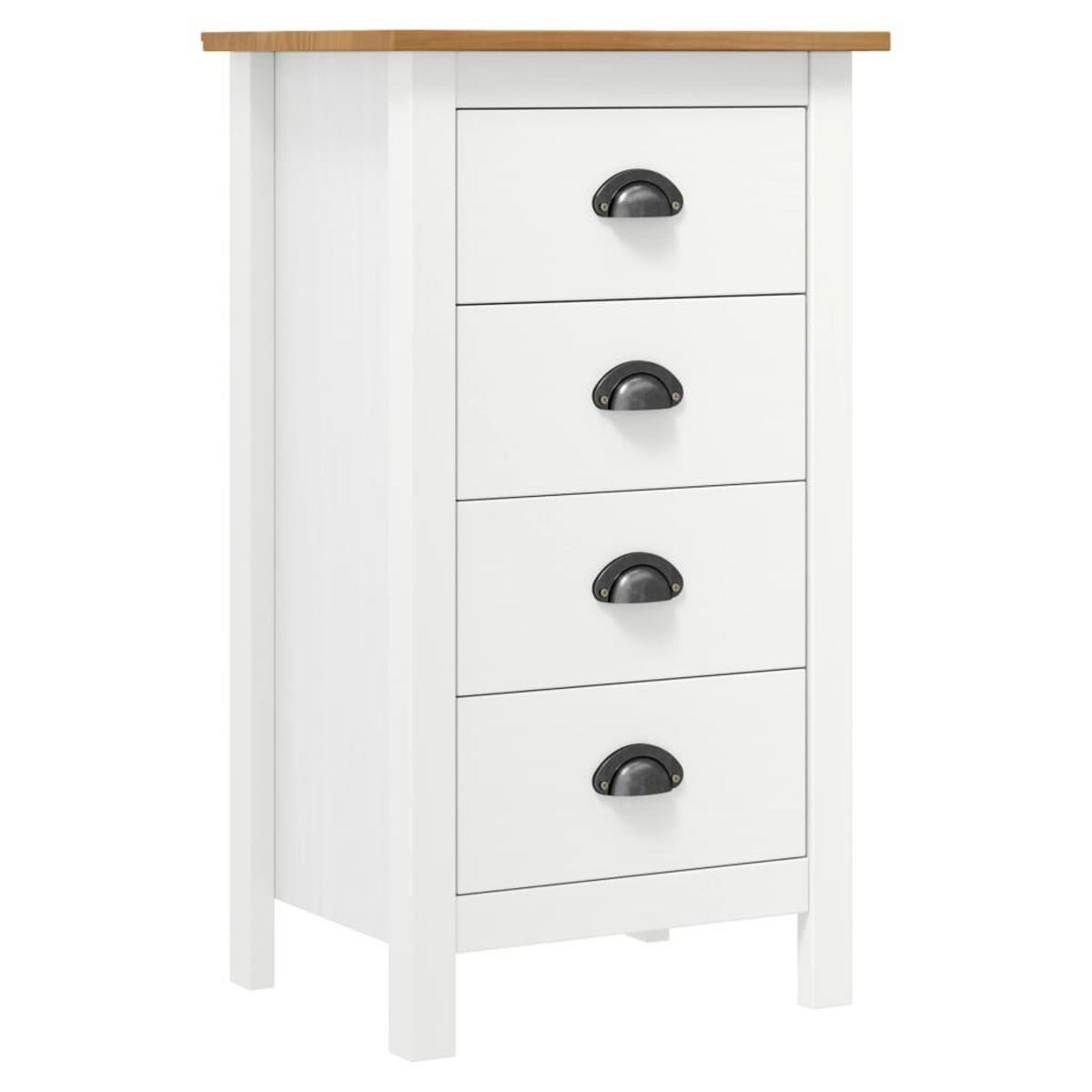 VIDAXL Buffet Hill Blanc 46x35x80 cm Bois de pin solide