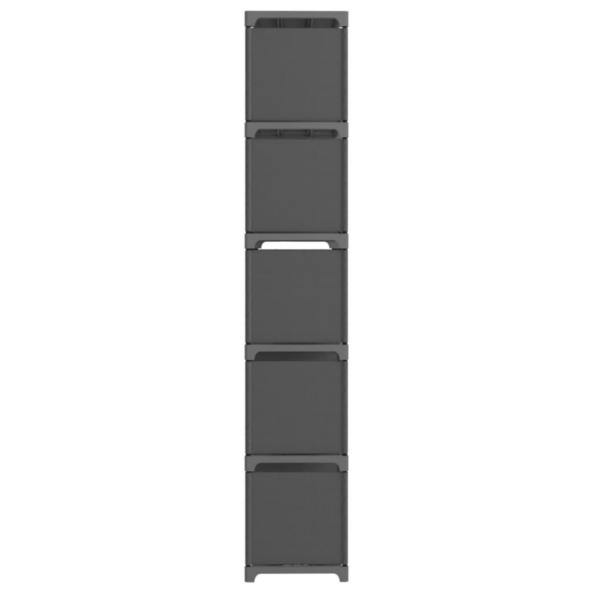 VIDAXL Etagere d'affichage 15 cubes Gris 103x30x175,5 cm Tissu