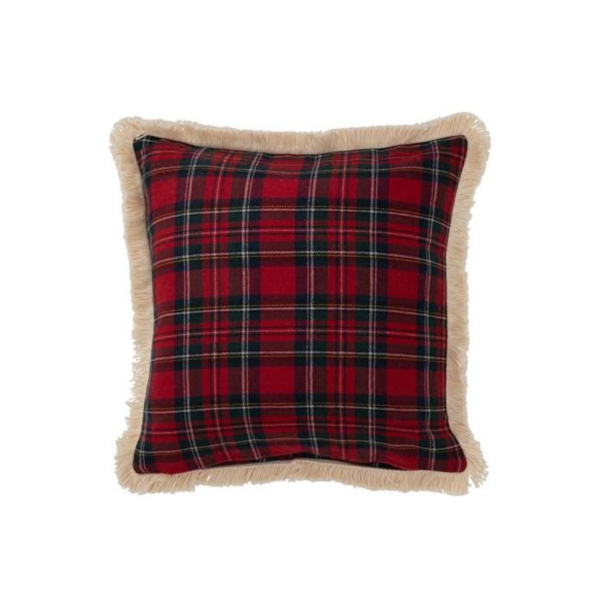 Paris Prix Coussin Déco à Carreaux  Famille  45x45cm Rouge