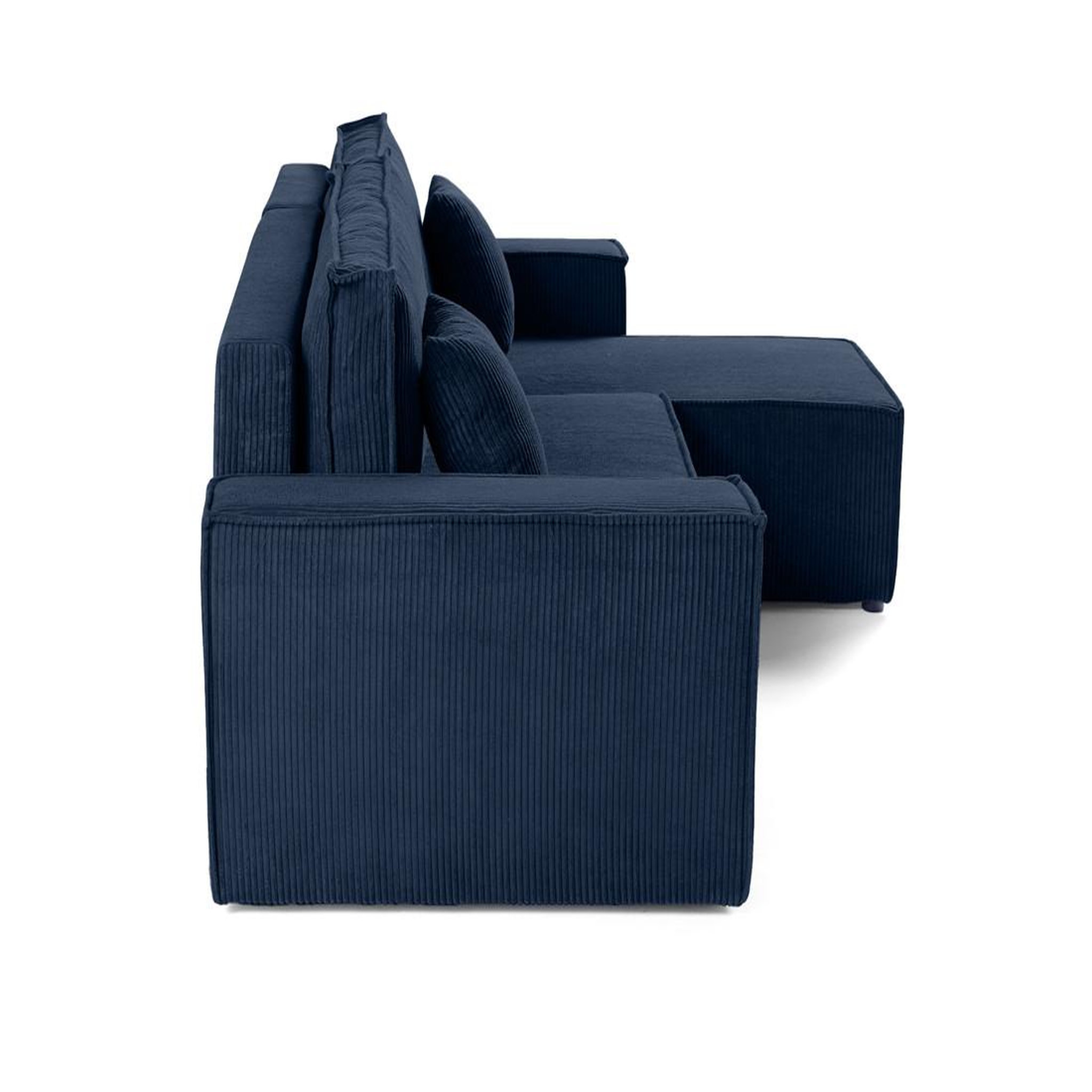 Voir la diapositive 6 : BEST MOBILIER Cezanne - canapé d'angle réversible - 4 places - convertible avec coffre - en velours côtelé