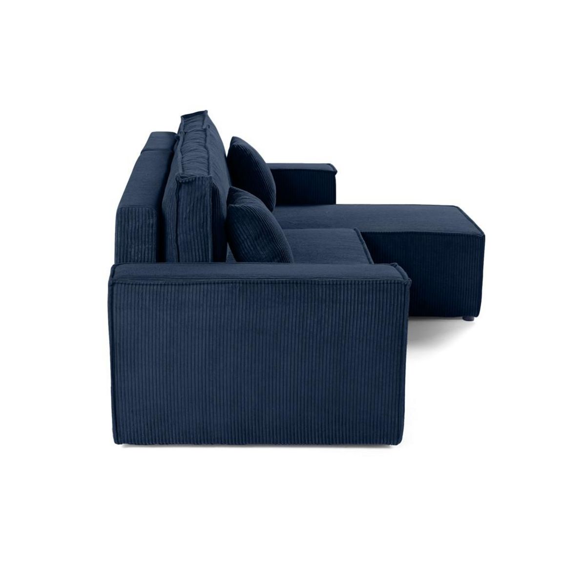 BEST MOBILIER Cezanne - canapé d'angle réversible - 4 places - convertible avec coffre - en velours côtelé