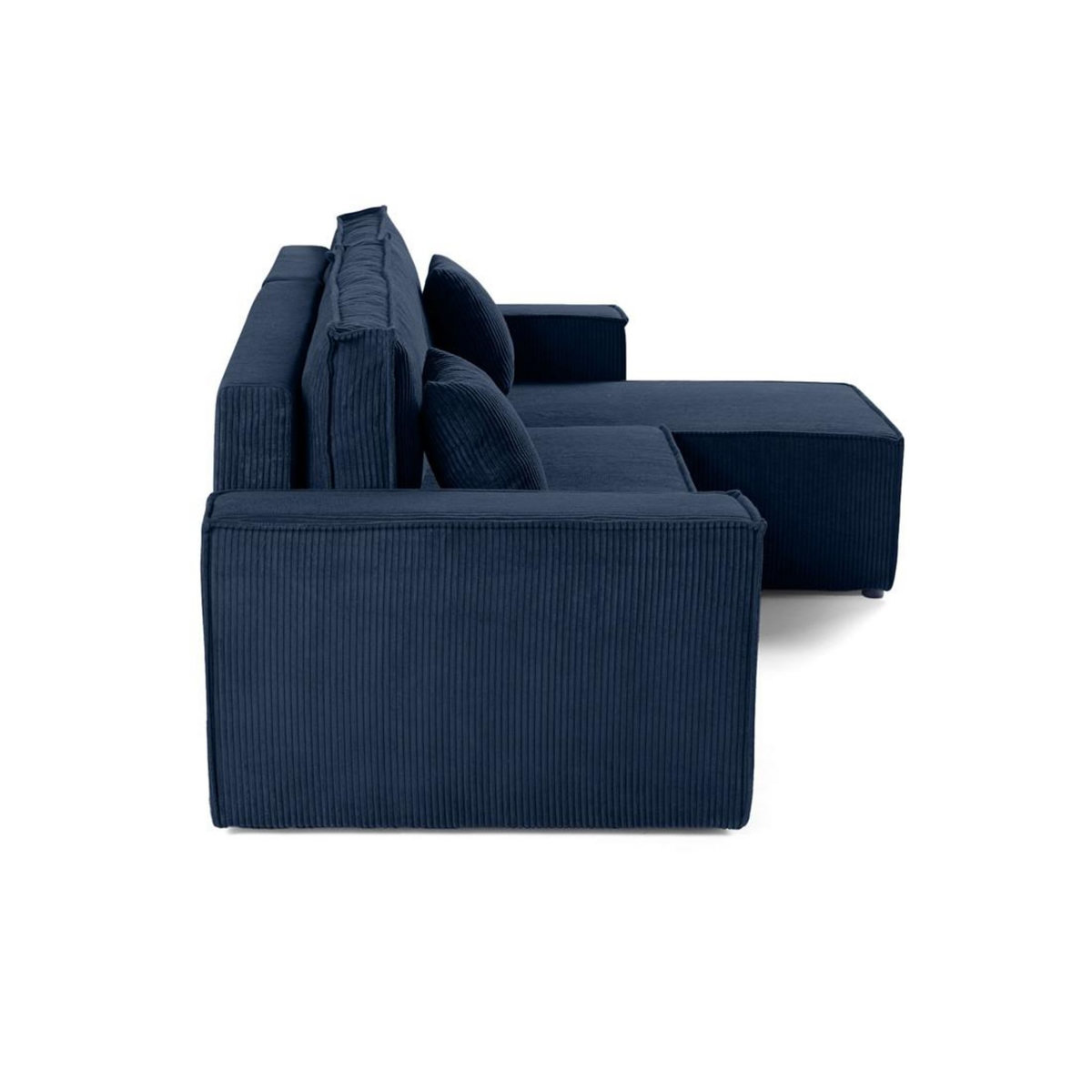 BEST MOBILIER Cezanne - canapé d'angle réversible - 4 places - convertible avec coffre - en velours côtelé