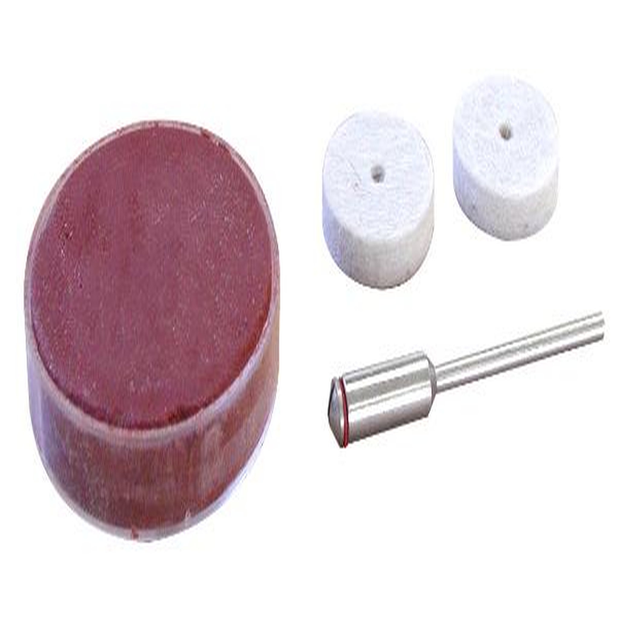 MAXICRAFT Pâte à polir + 1 feutre + porte-disques roue Ø 22 mm