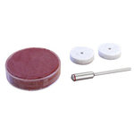 MAXICRAFT Pâte à polir + 1 feutre + porte-disques roue Ø 22 mm