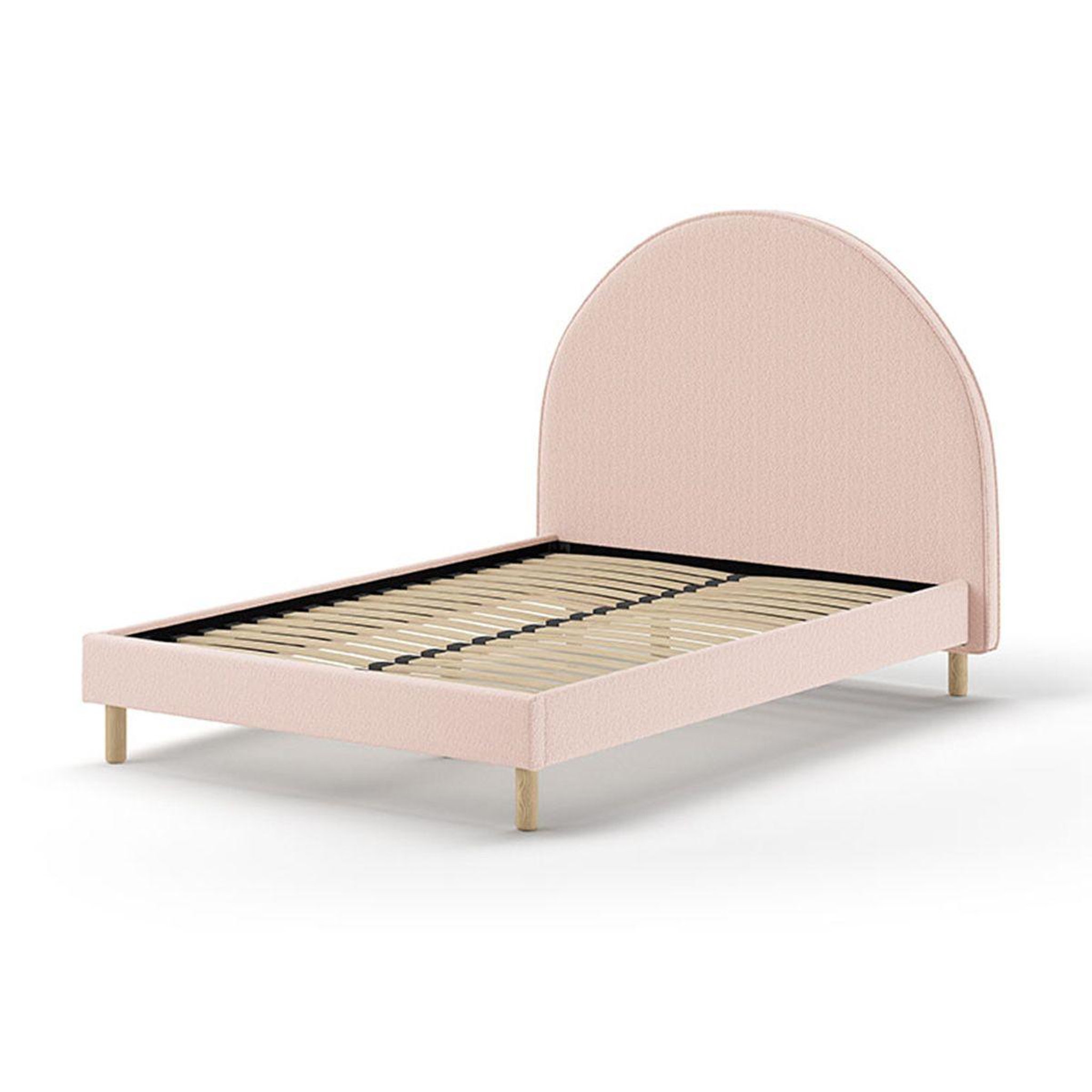 Voir la diapositive 2 : Paris Prix Lit adulte bouclé  moon  140x200cm rose