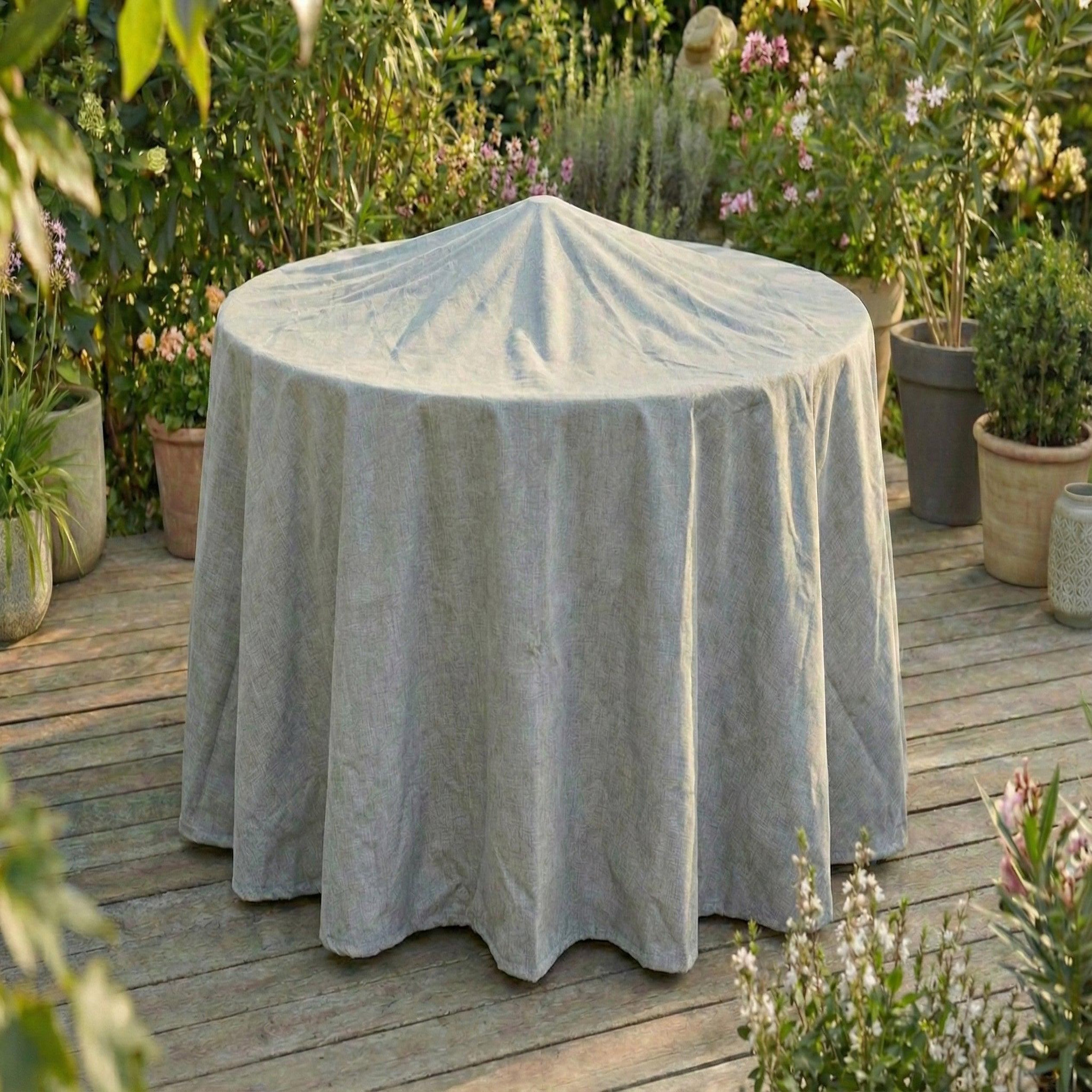 Voir la diapositive 3 : Jardiline Housse TABLE RONDE 6 pers.- Ø 120 x 50 cm - Cover Garden
