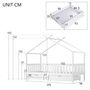 Voir la diapositive 3 : MERAX Lit cabane enfant 90x200cm pin coloris blanc