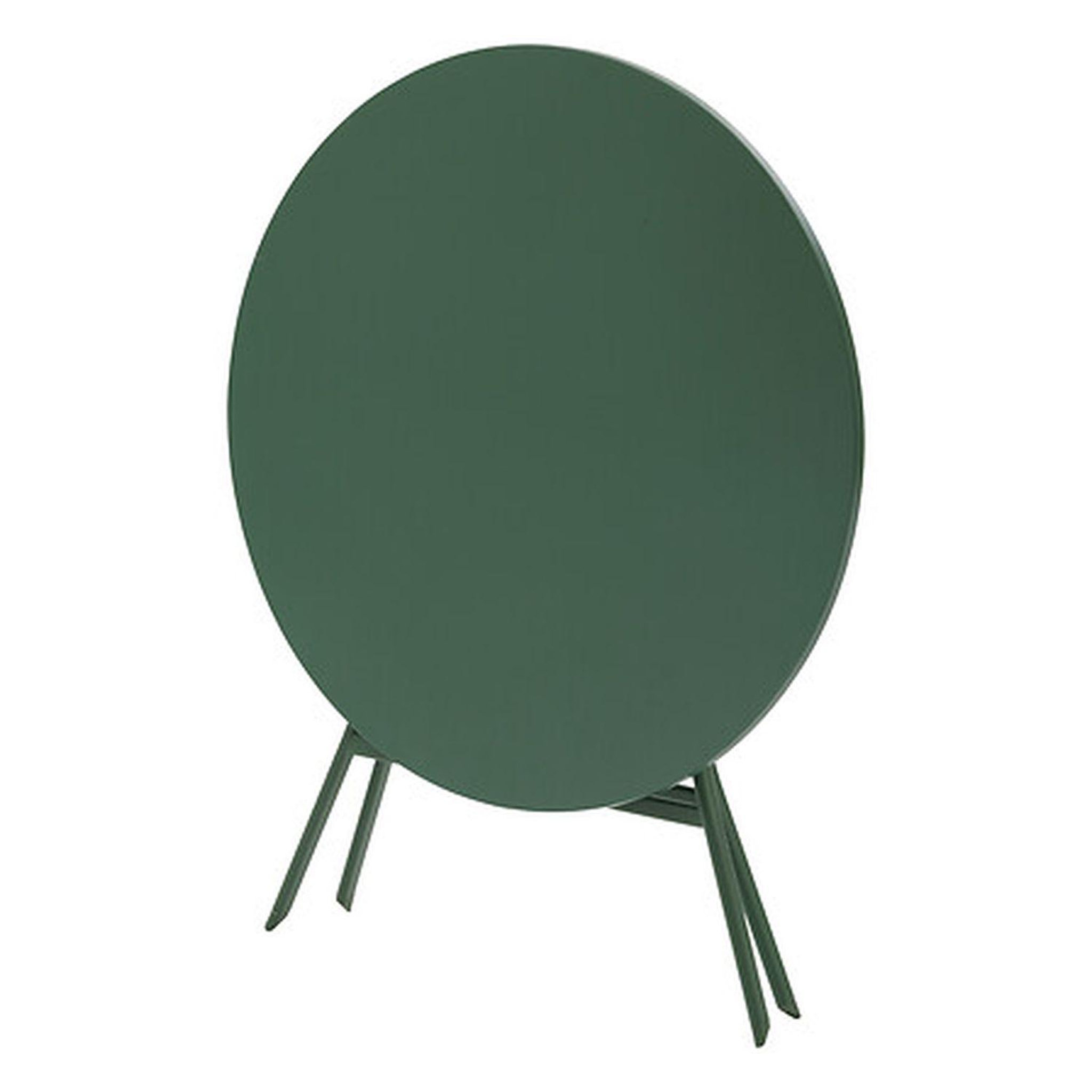 Voir la diapositive 5 : HESPERIDE Table de jardin pliante ronde 4 places GREENSBORO - Vert olive