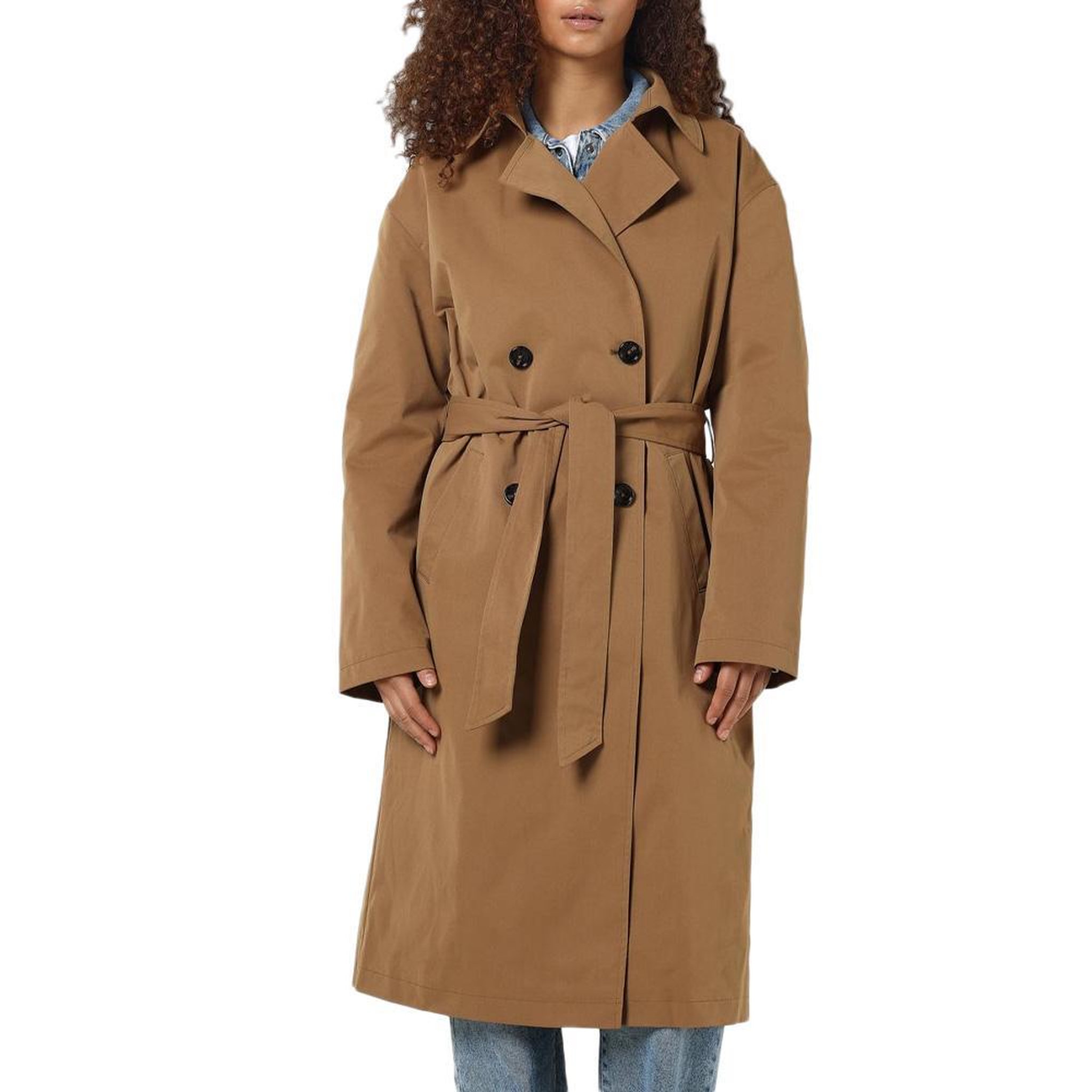 Voir la diapositive 1 : NOISY MAY Manteau Trench Marron Femme Noisy May Manya