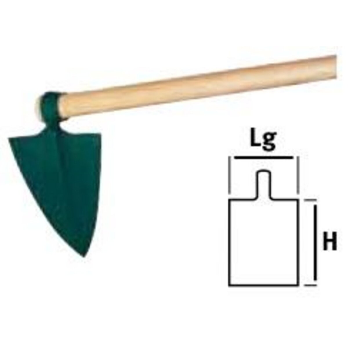 Leborgne Sape Sartène douille ovale 1,1 kg - 24 cm Duopro - sans manche