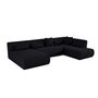 Voir la diapositive 2 : LISA DESIGN Onyx - canapé panoramique d'angle droit - 7 places - en tissu mailles 3d