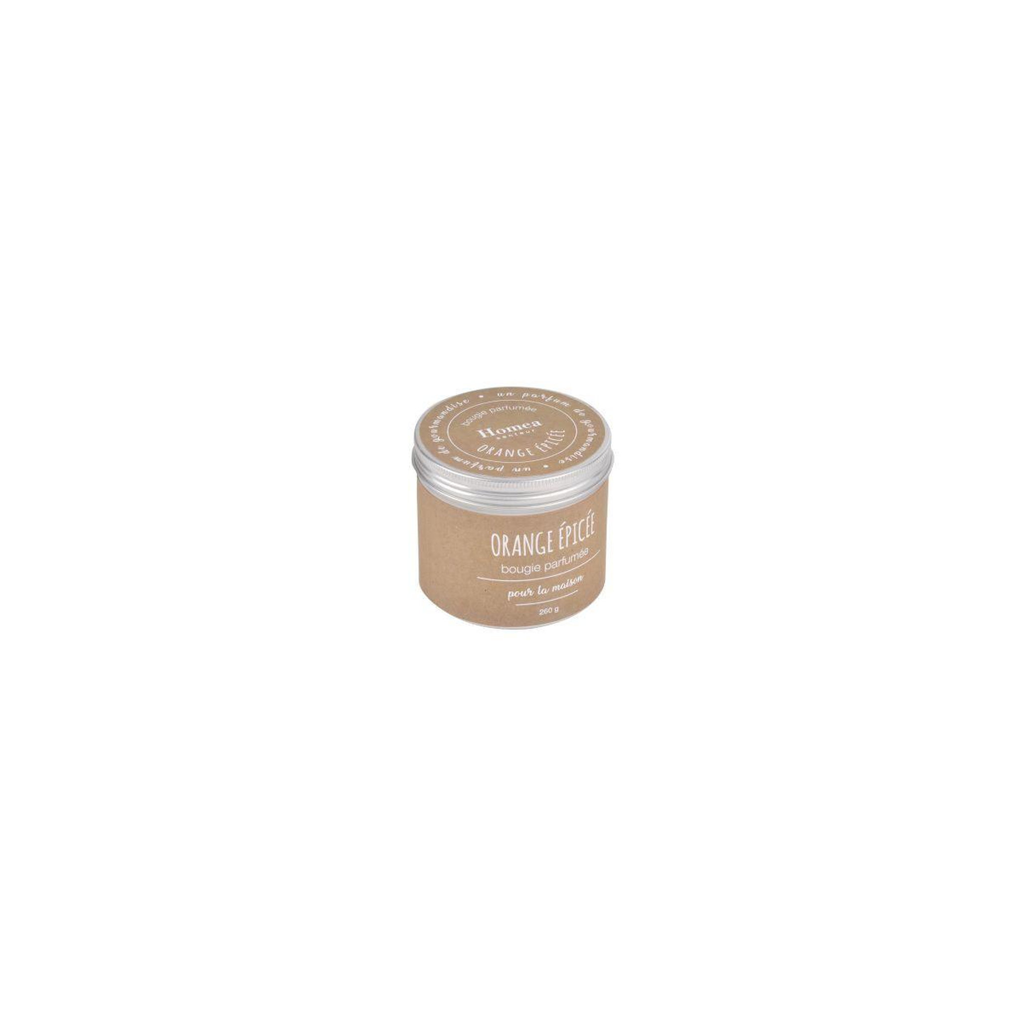 HOMEA Bougie Parfumée  Pot Kraft  7cm Orange Épicée