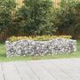 Voir la diapositive 1 : VIDAXL Lit sureleve a gabions arque 200x50x50 cm Fer galvanise