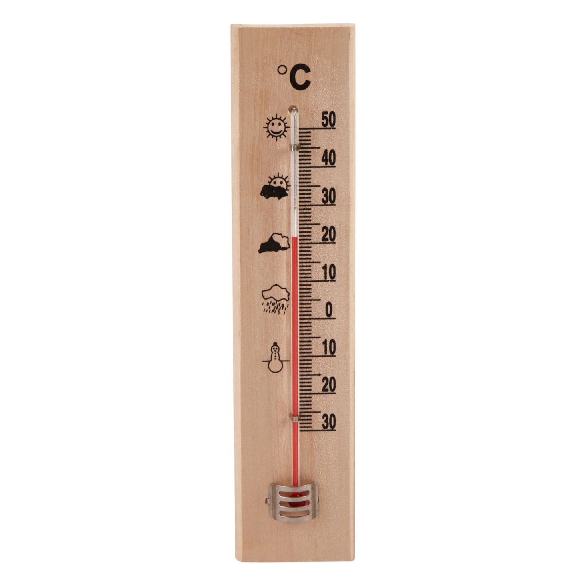 Voir la diapositive 1 : GARDENSTAR Thermometre en bois - 20 cm