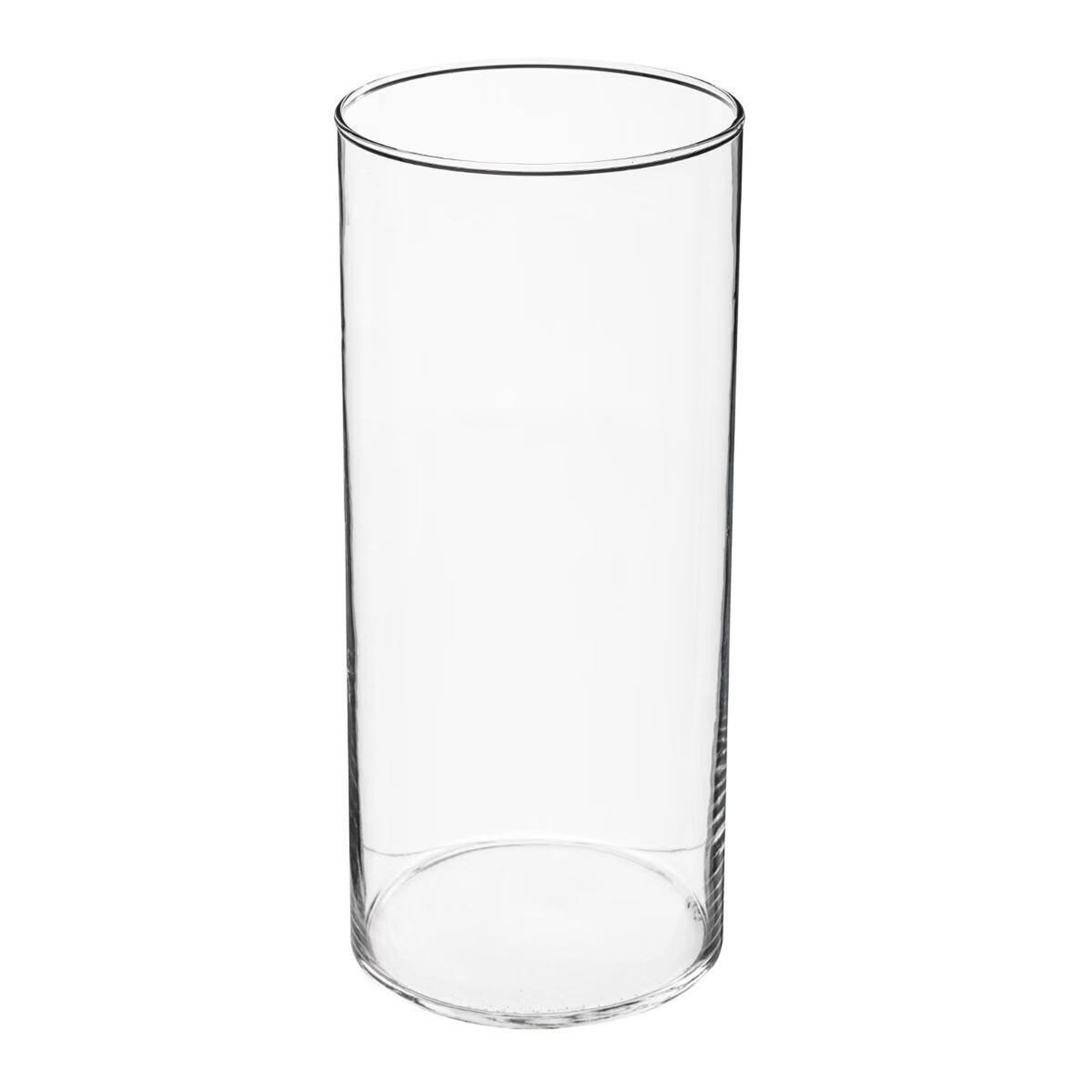 ATMOSPHERA Vase cylindrique en verre 30cm transparent