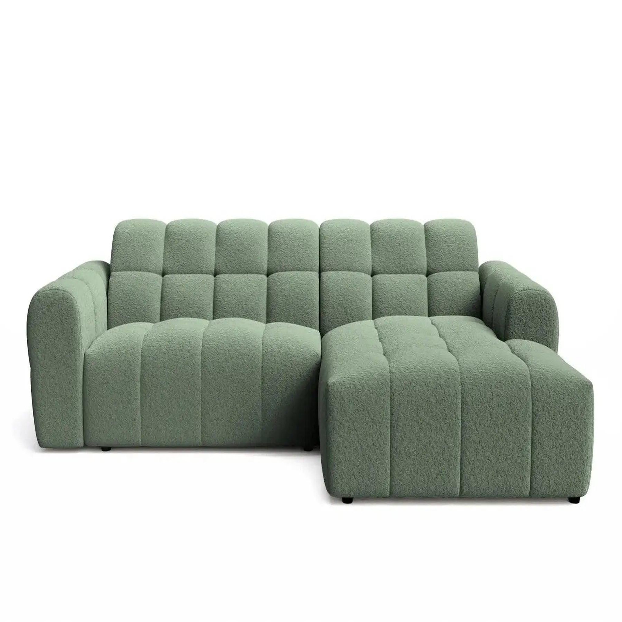Voir la diapositive 1 : CASANOVA PARIS Alexia - canapé d'angle tissu bouclette