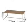Voir la diapositive 3 : TOILINUX Table basse Casa Blanca en Panneaux de particules et Métal - L.100 cm x H.39 cm - Beige et Blanc