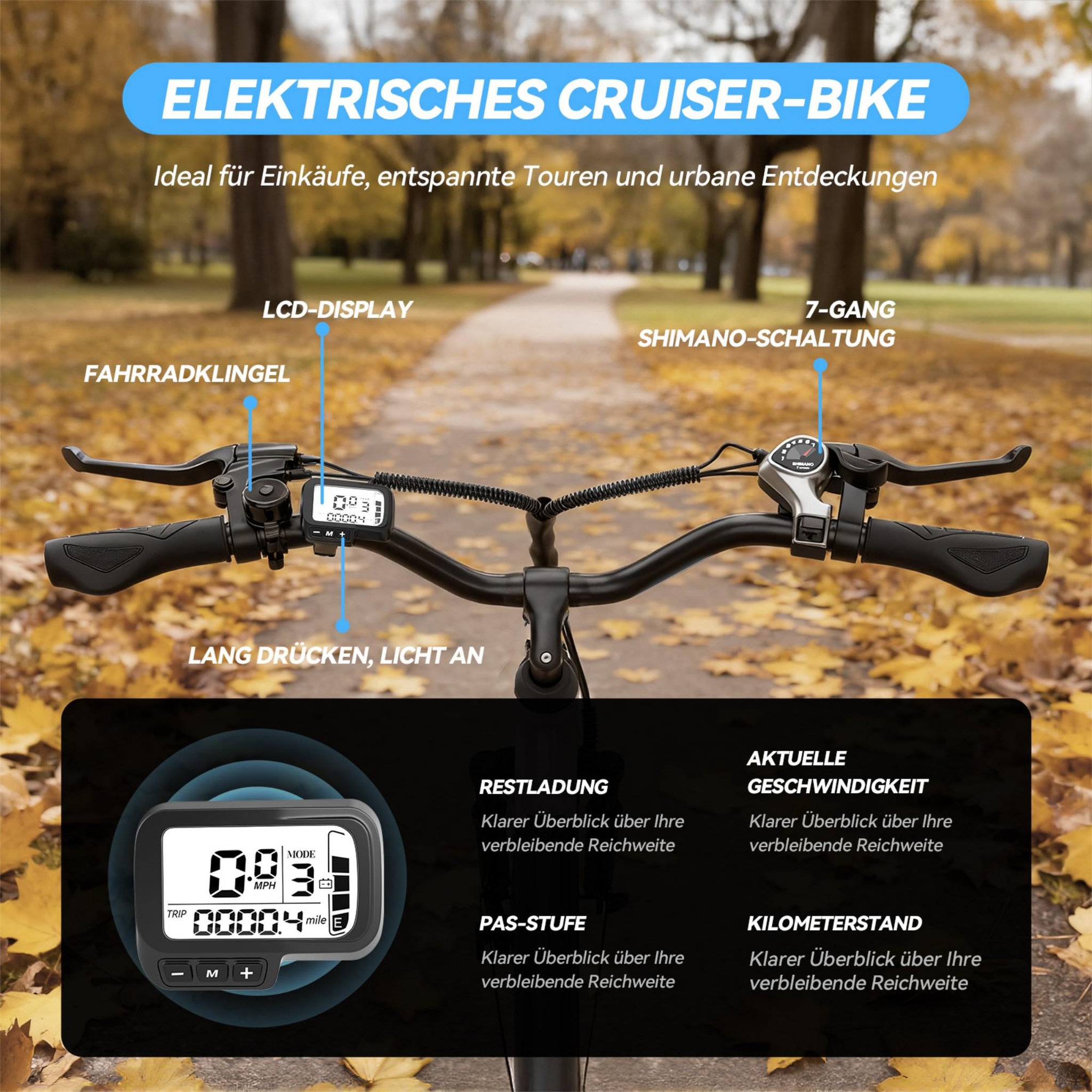 Voir la diapositive 6 : ESKUTE Vélo électrique Eskute C100 Plus