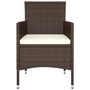 Voir la diapositive 4 : VIDAXL Salon de jardin 5 pcs Resine tressee Marron