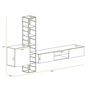 Voir la diapositive 3 : Paris Prix Ensemble Meuble TV Design  Switch VI  270cm Blanc & Noir