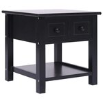 VIDAXL Table d'appoint Noir 40x40x40 cm Bois de Paulownia