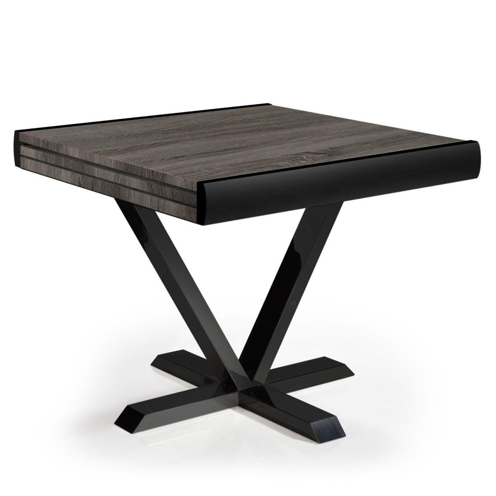 Voir la diapositive 2 : Paris Prix Table à manger extensible  shoreditch  90-180cm marron