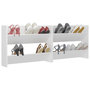 Voir la diapositive 4 : VIDAXL Armoires a chaussures murales 2 pcs Blanc 80x18x60 cm Agglomere