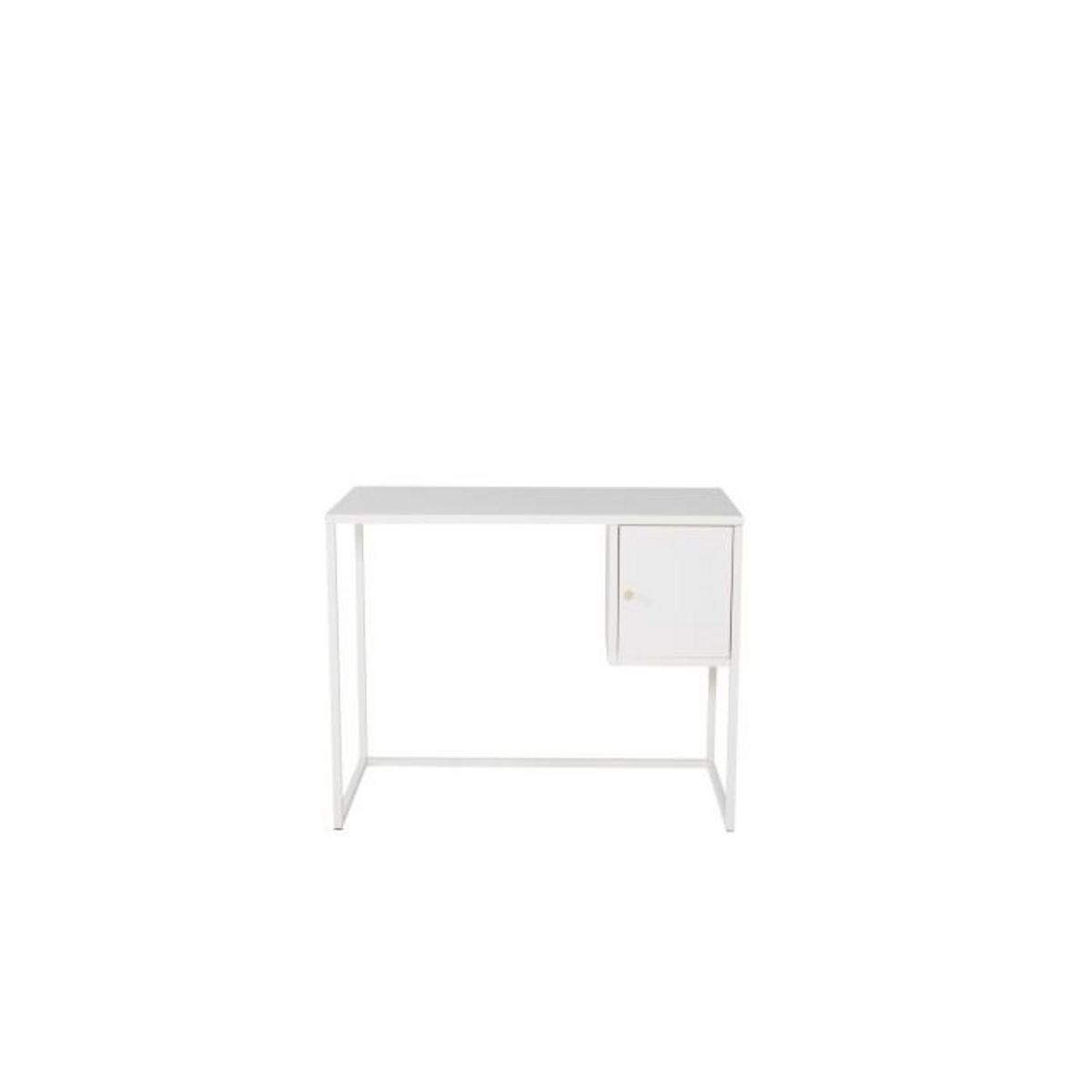 Paris Prix Bureau Design Avec Porte  Bakal  95cm Blanc