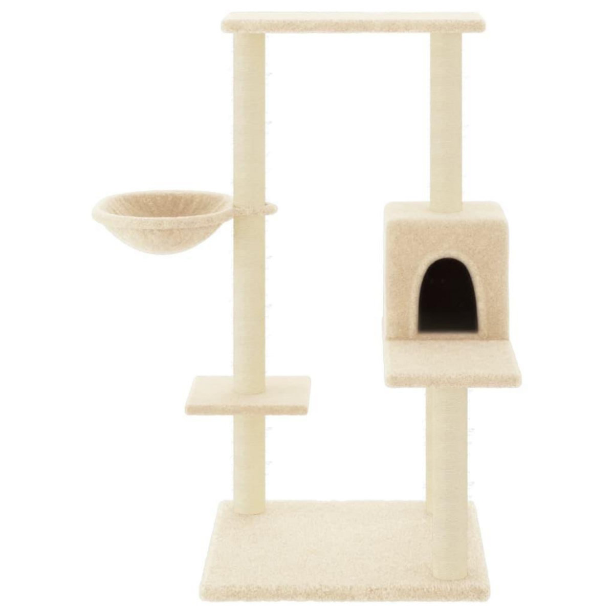 VIDAXL Arbre a chat avec griffoirs en sisal Creme 95 cm