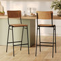 Voir la diapositive 2 : Rendez vous déco Lot de 2 chaises de bar 75 cm en bois-Clem