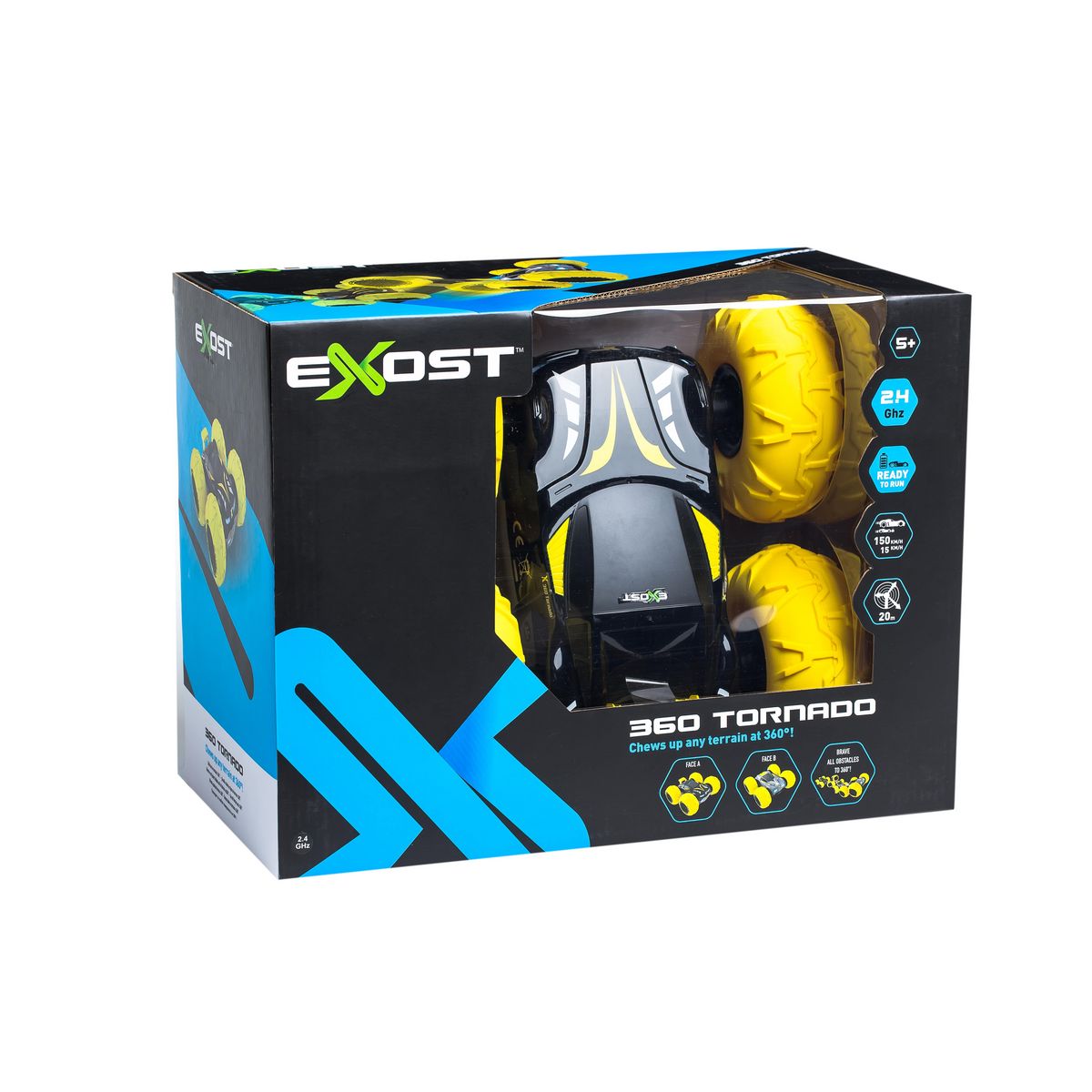 SILVERLIT Exost - véhicule radiocommandé 360 tornado 2.4 GHz 1/10ème jaune