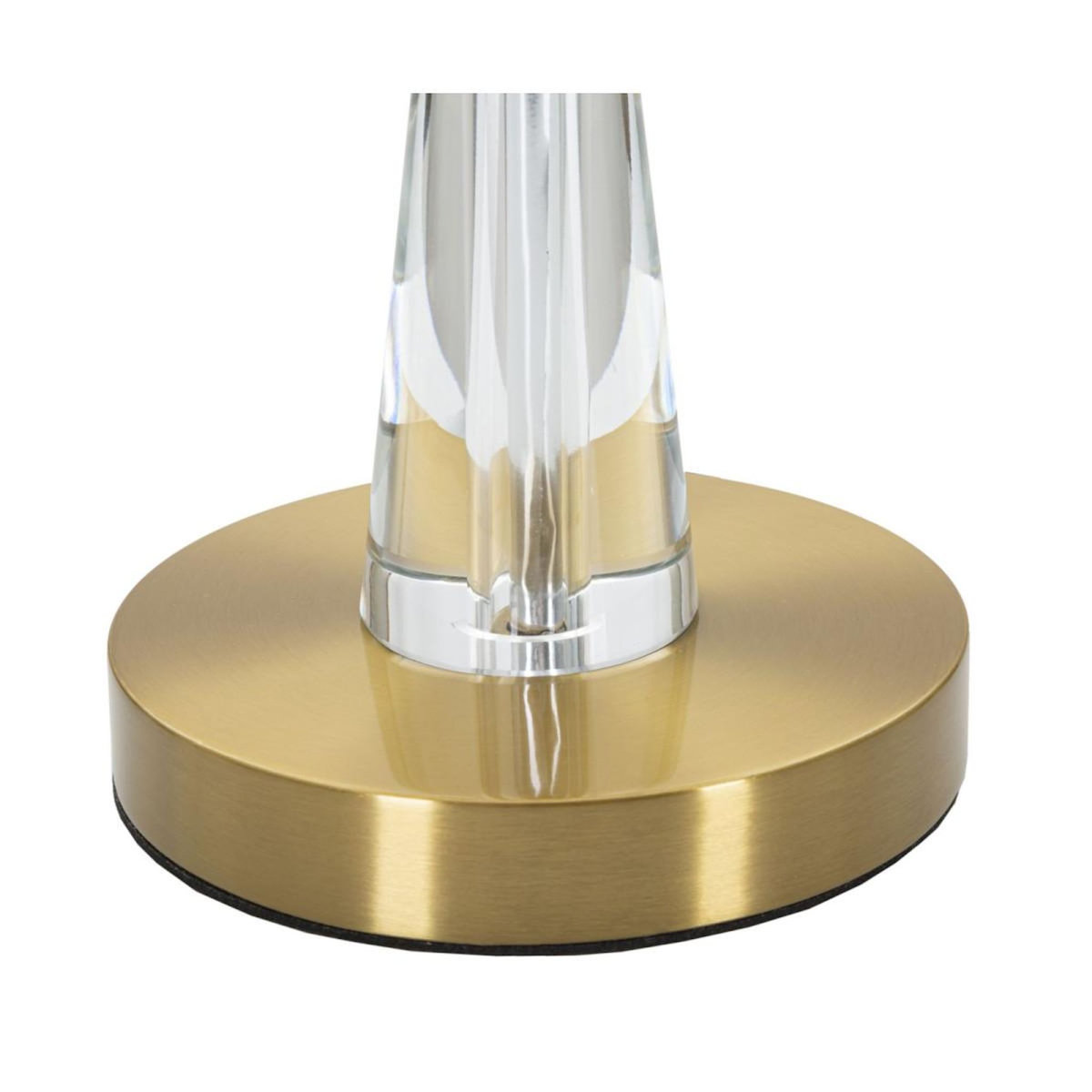 Paris Prix Lampe à Poser en Verre  Cristal  56cm Blanc & Or