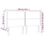 Voir la diapositive 6 : VIDAXL Tetes de lit 4 pcs Creme 90x5x78/88 cm Tissu